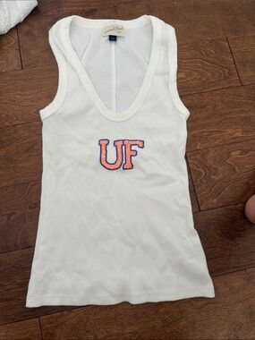 Universal Thread White Ribbed Tank Top UF